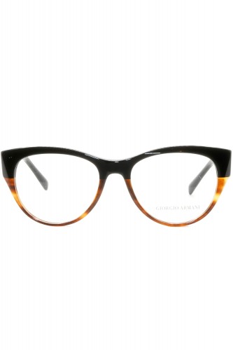 Giorgio Armani - Occhiali da vista in celluloide tondi per donna nero - AR7222 2