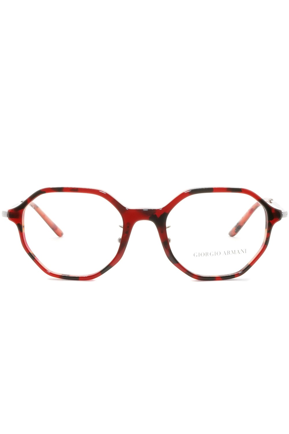 Giorgio Armani - Occhiali da vista in celluloide esagonali unisex tartarugato