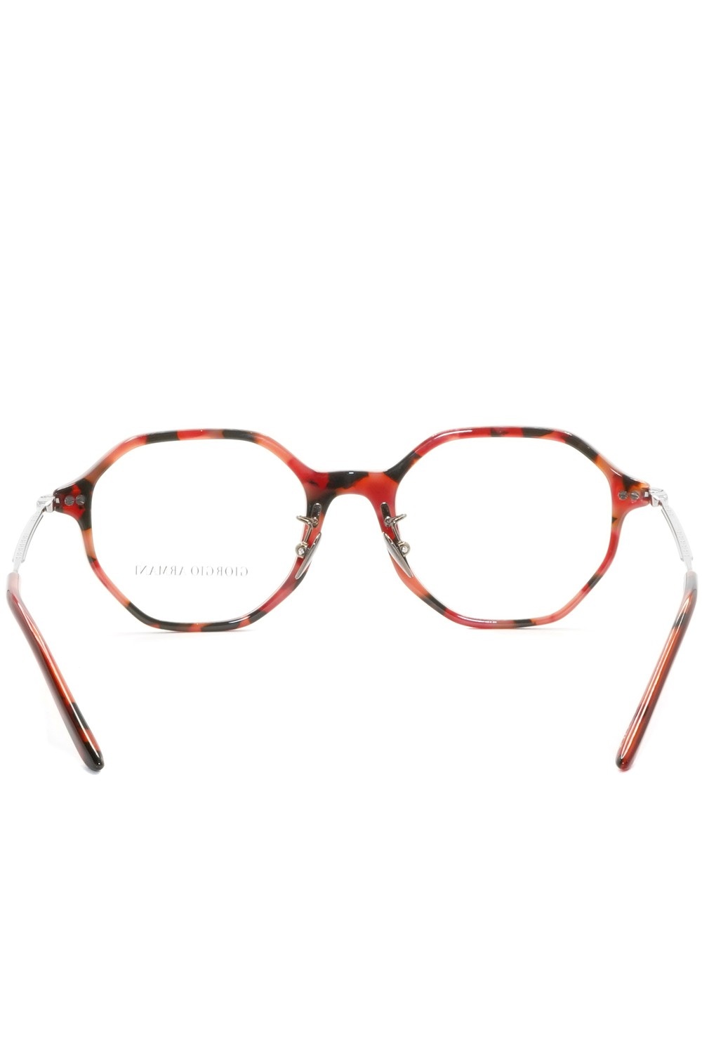 Giorgio Armani - Occhiali da vista in celluloide esagonali unisex tartarugato