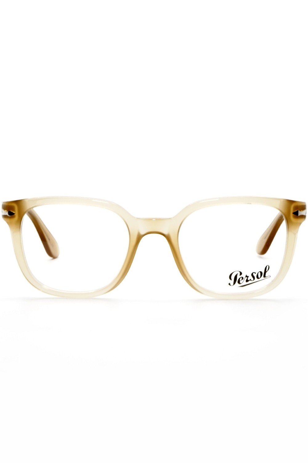 Persol - Occhiali da vista in celluloide squadrati unisex beige - 3263V 1169