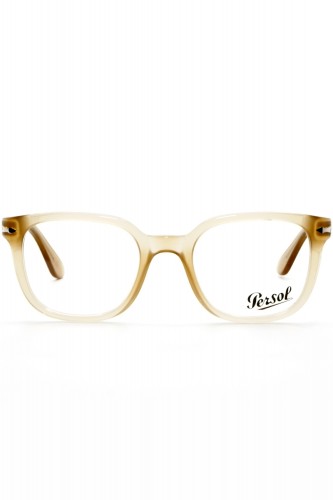 Persol - Occhiali da vista in celluloide squadrati unisex beige - 3263V 1169