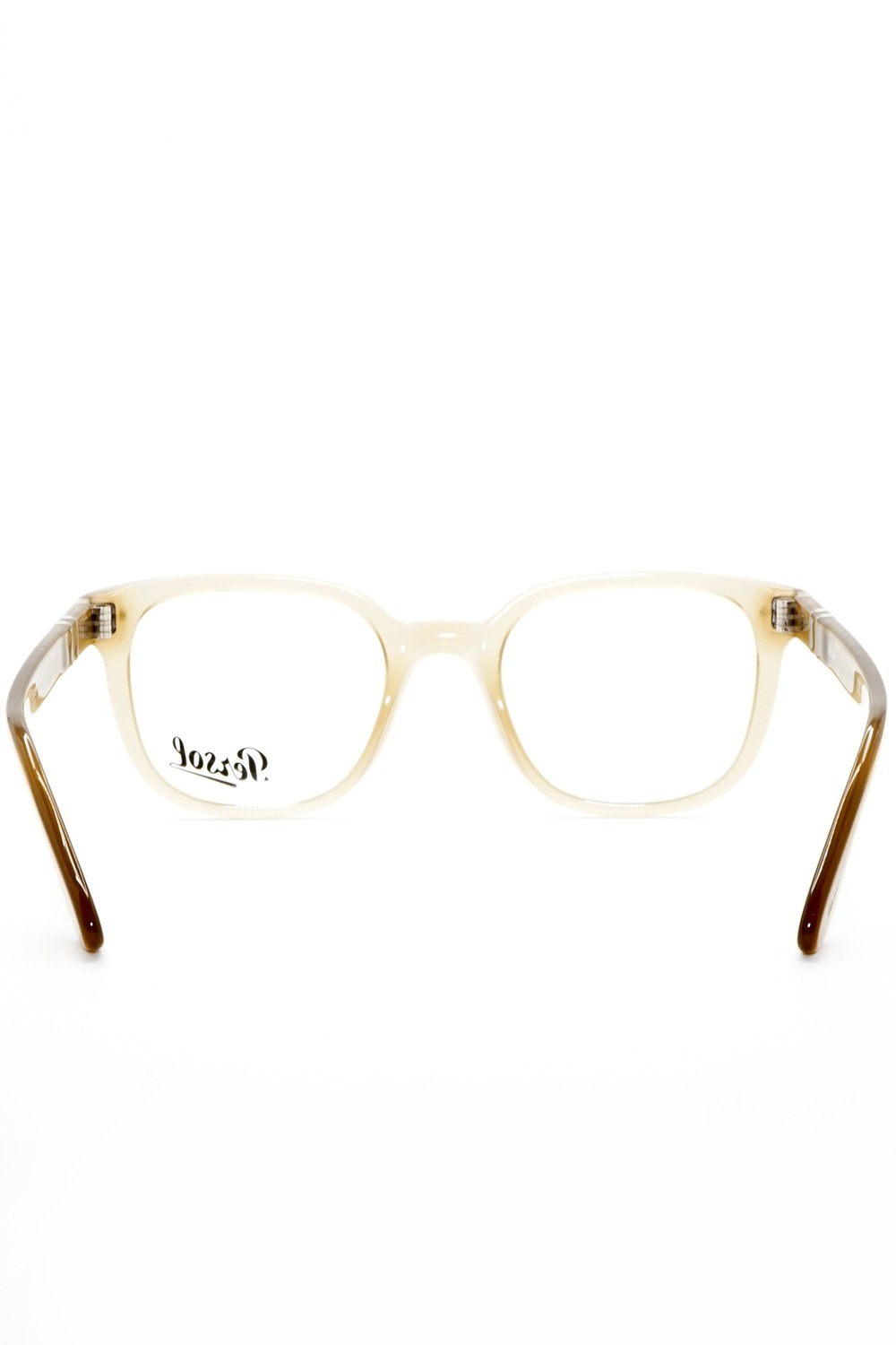 Persol - Occhiali da vista in celluloide squadrati unisex beige - 3263V 1169