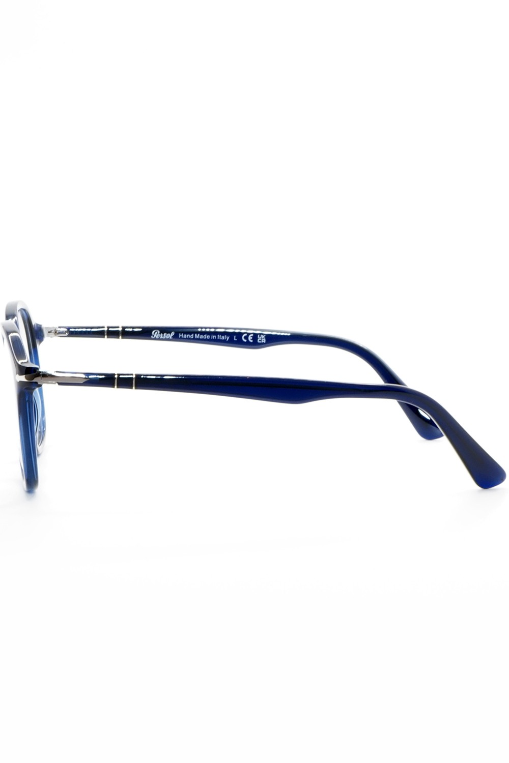 Persol - Occhiali da vista in celluloide tondi unisex blu - 3296V 181