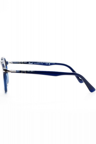Persol - Occhiali da vista in celluloide tondi unisex blu - 3296V 181