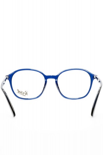 Persol - Occhiali da vista in celluloide tondi unisex blu - 3296V 181
