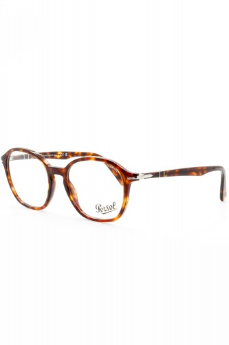 Persol - Occhiali da vista in celluloide tondi unisex tartarugato - 3296V 24