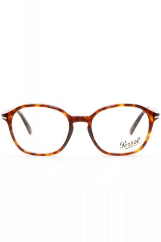 Persol - Occhiali da vista in celluloide tondi unisex tartarugato - 3296V 24