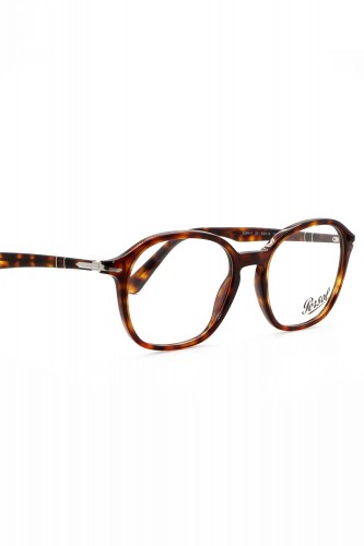 Persol - Occhiali da vista in celluloide tondi unisex tartarugato - 3296V 24