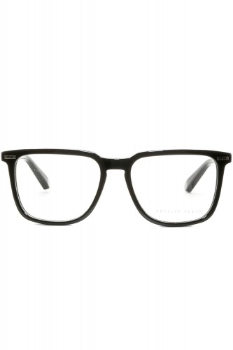 Philipp Plein - Occhiali da vista in celluloide squadrati unisex nero - VPP058 2