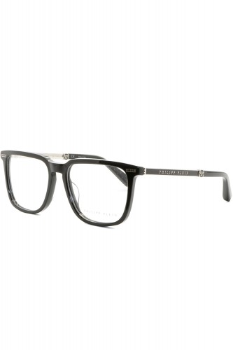 Philipp Plein - Occhiali da vista in celluloide squadrati unisex nero - VPP058