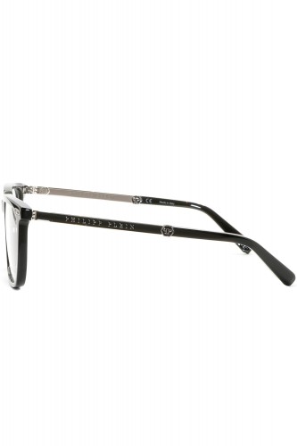 Philipp Plein - Occhiali da vista in celluloide squadrati unisex nero - VPP058