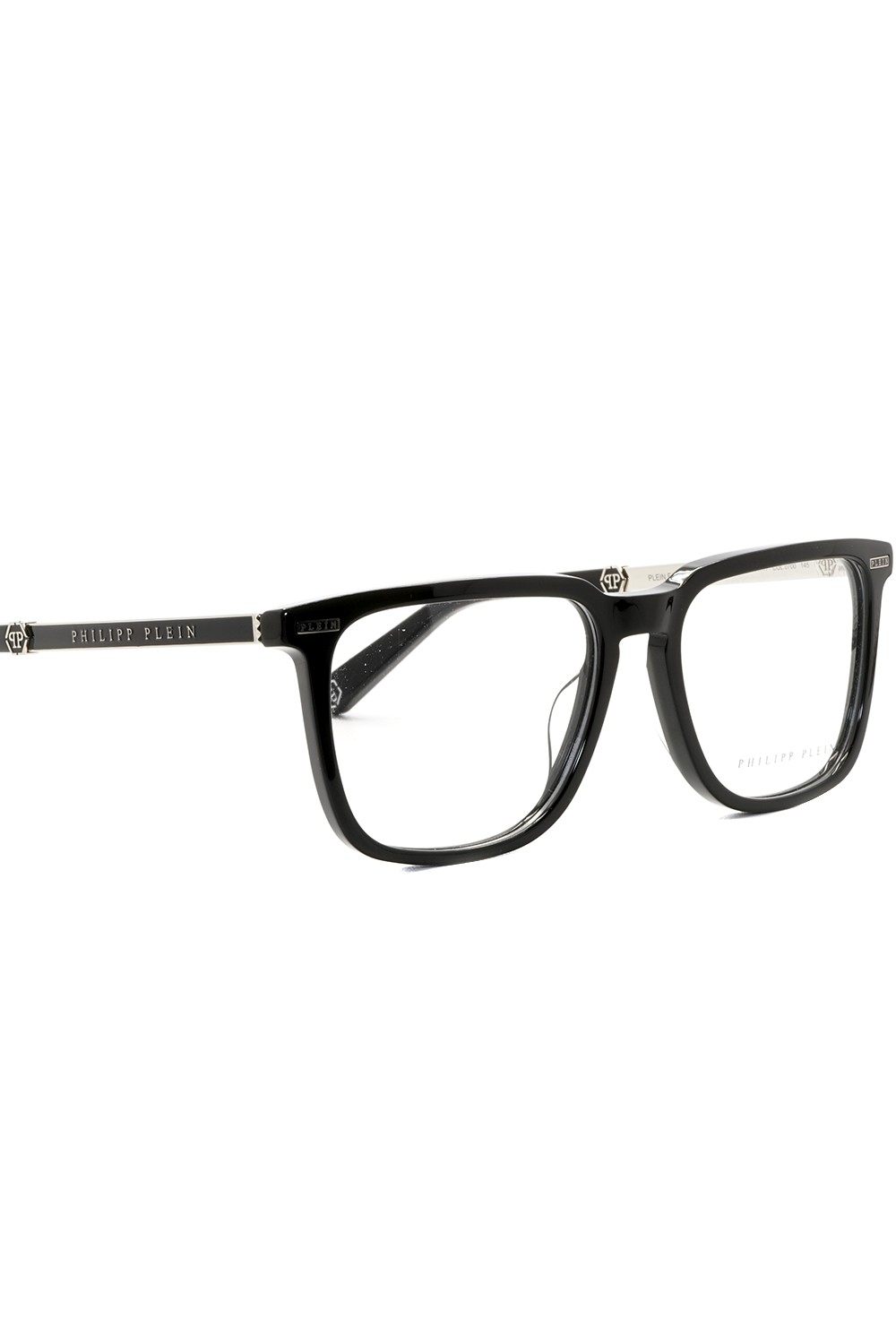 Philipp Plein - Occhiali da vista in celluloide squadrati unisex nero - VPP058