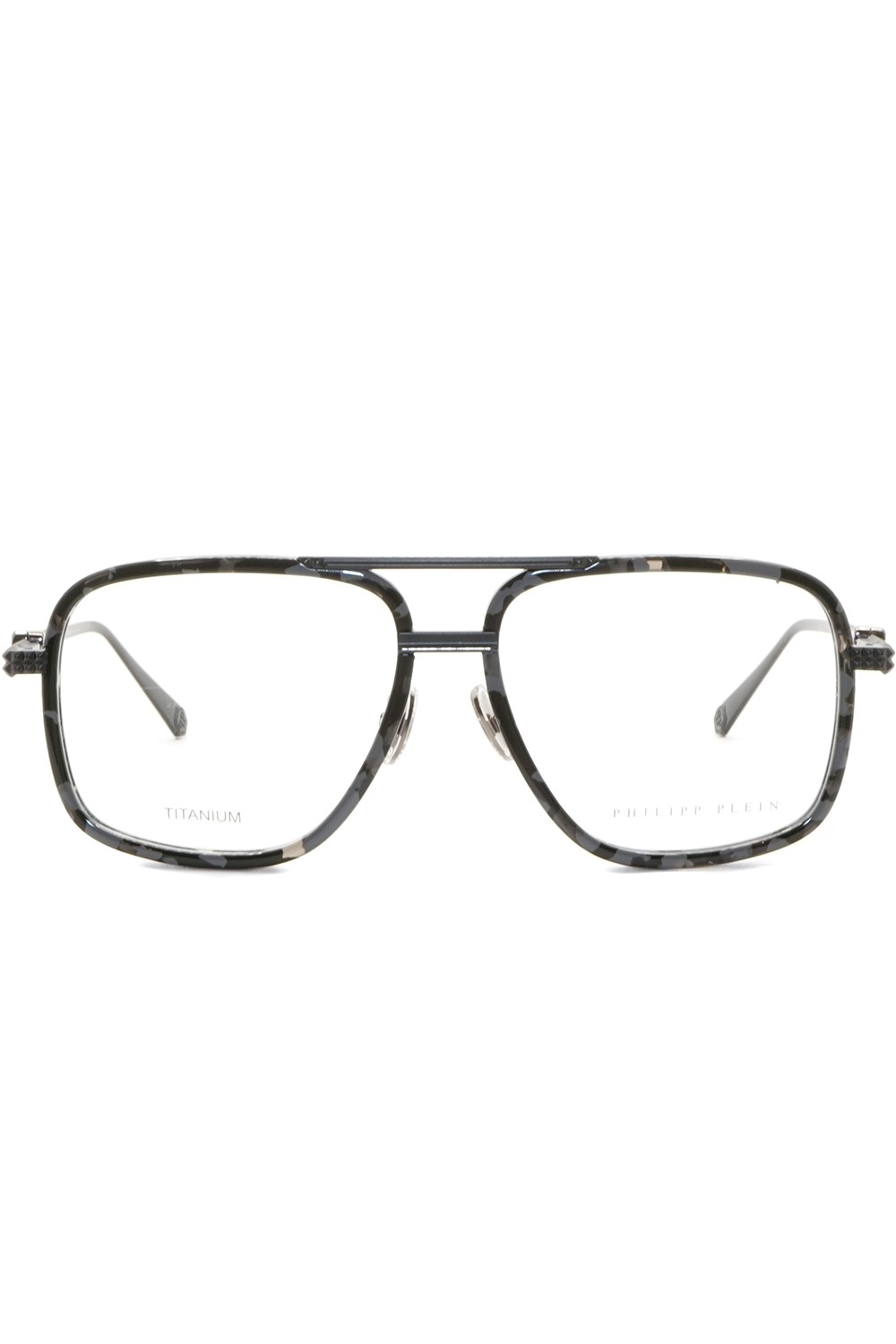 Philipp Plein - Occhiali da vista combinati squadrati unisex camouflage -