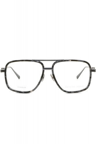 Philipp Plein - Occhiali da vista combinati squadrati unisex camouflage -