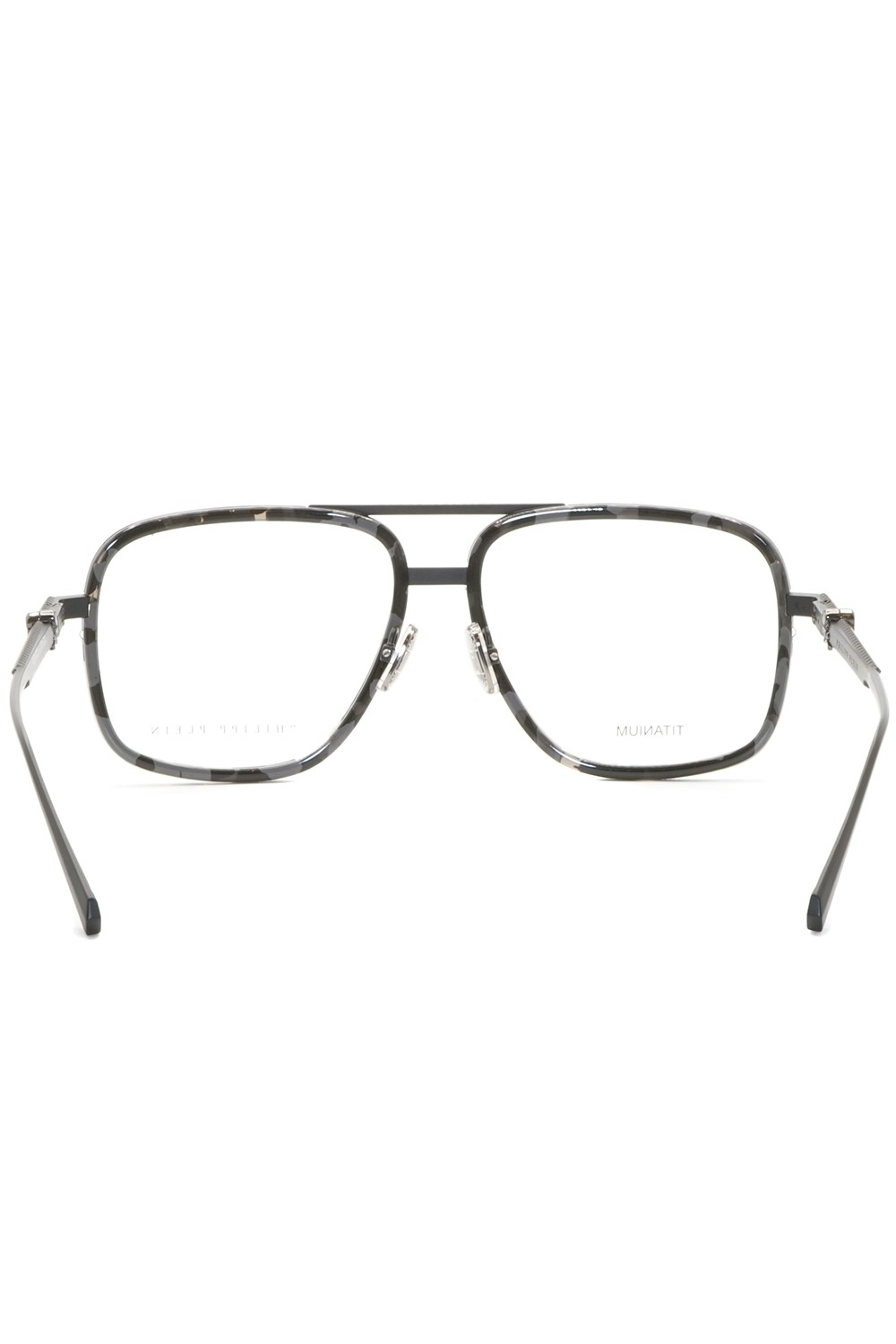 Philipp Plein - Occhiali da vista combinati squadrati unisex camouflage -