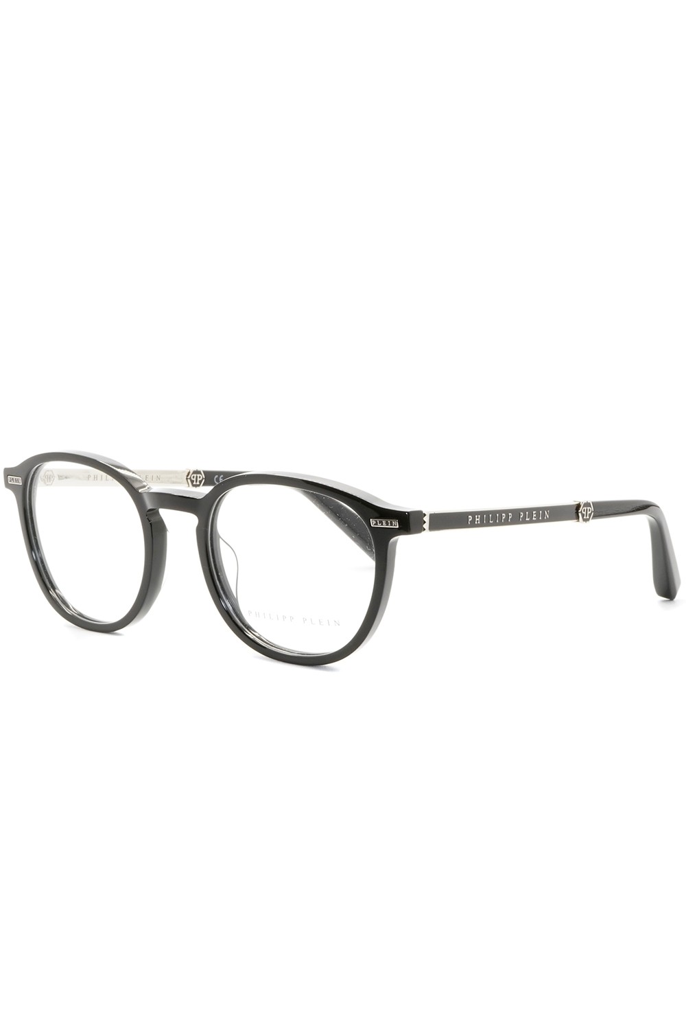 Philipp Plein - Occhiali da vista in celluloide tondi unisex nero - VPP057 0700