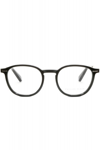 Philipp Plein - Occhiali da vista in celluloide tondi unisex nero - VPP057 0700