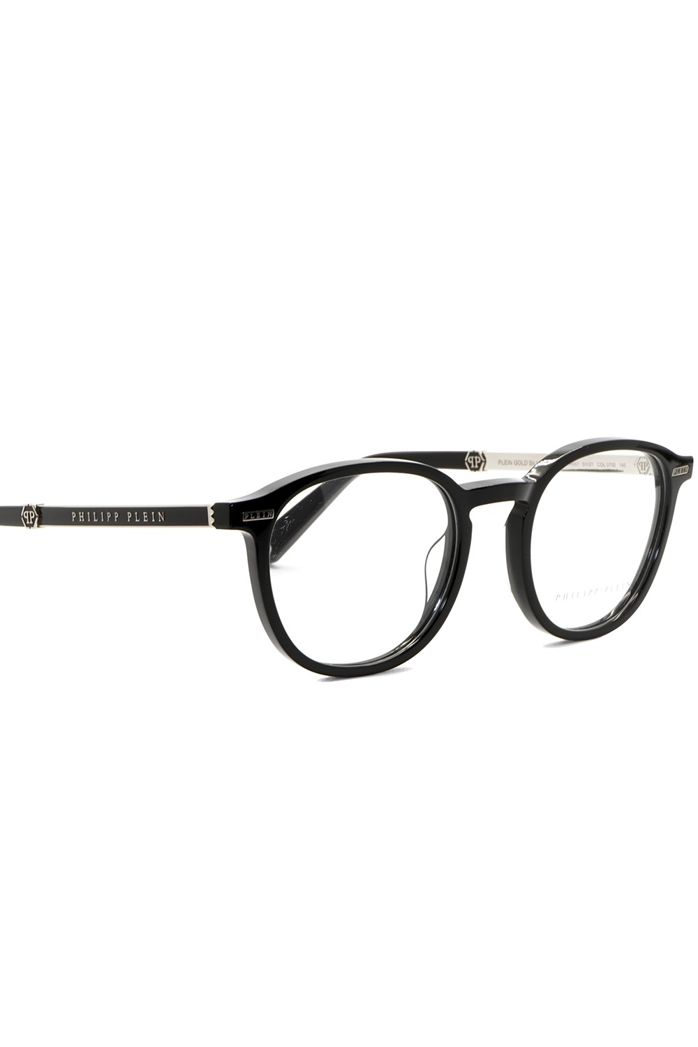 Philipp Plein - Occhiali da vista in celluloide tondi unisex nero - VPP057 0700