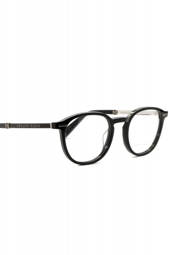 Philipp Plein - Occhiali da vista in celluloide tondi unisex nero - VPP057 0700