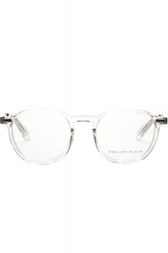 Philipp Plein - Occhiali da vista in celluloide tondi unisex trasparente -