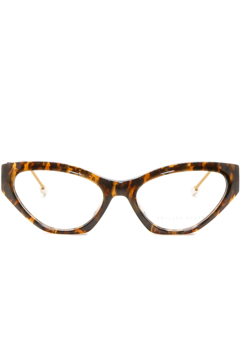 Philipp Plein - Occhiali da vista in celluloide cat eye per donna tartarugato -