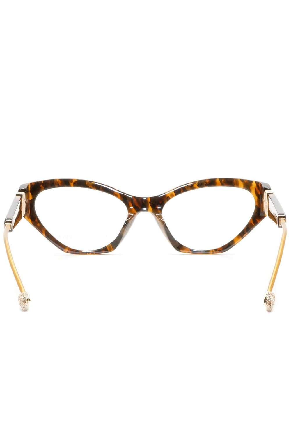 Philipp Plein - Occhiali da vista in celluloide cat eye per donna tartarugato -