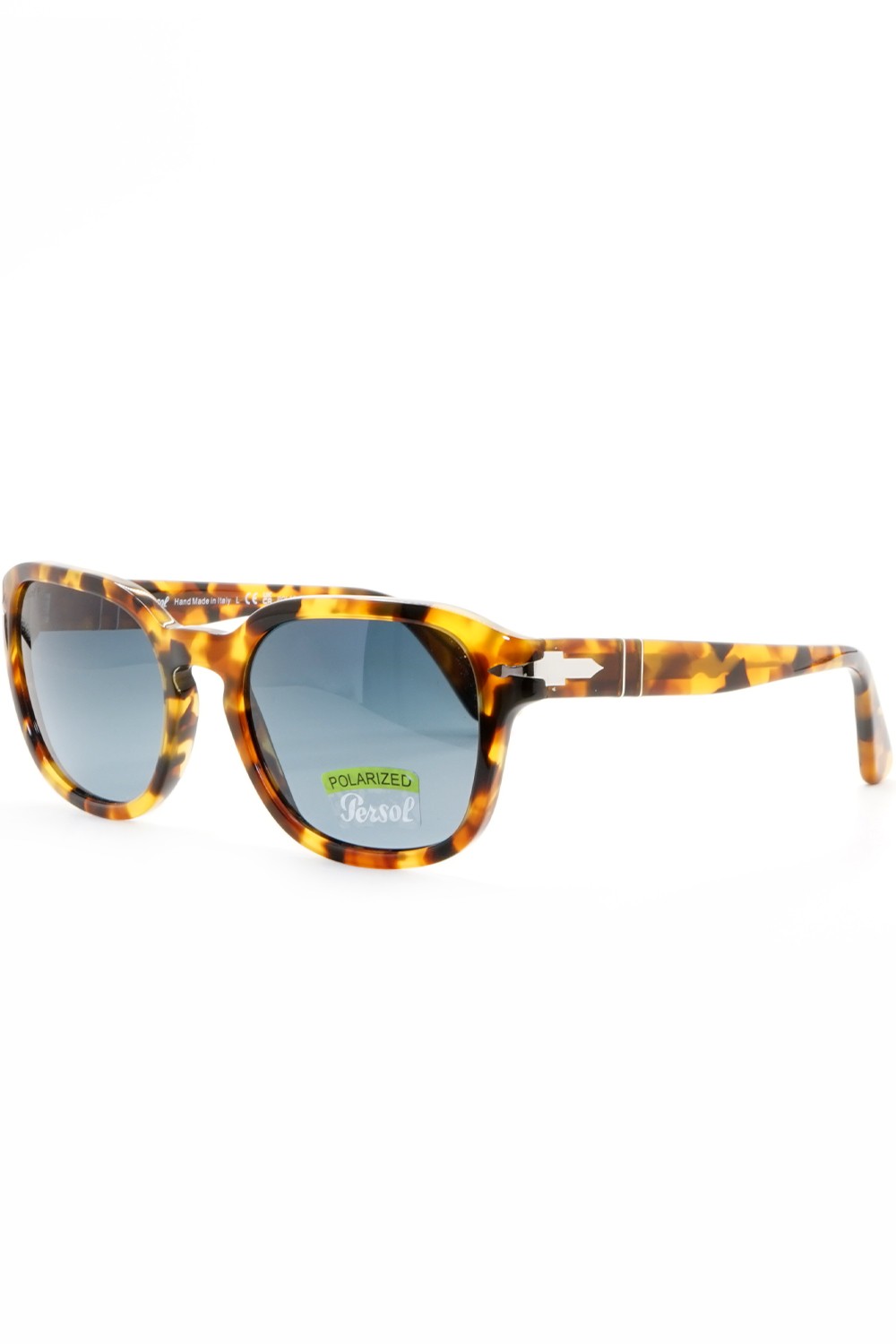 Persol - Occhiali da sole in celluloide squadrati unisex tartarugato - 3305S