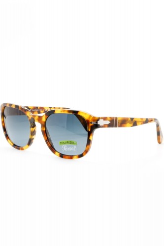 Persol - Occhiali da sole in celluloide squadrati unisex tartarugato - 3305S