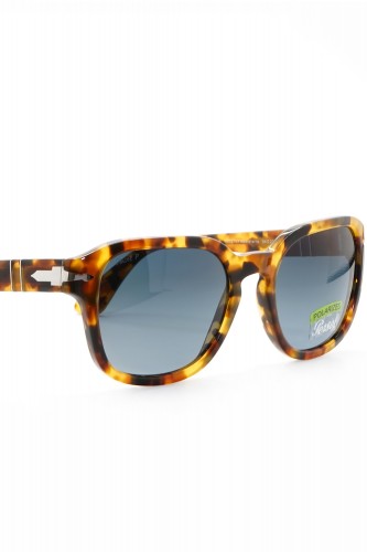 Persol - Occhiali da sole in celluloide squadrati unisex tartarugato - 3305S