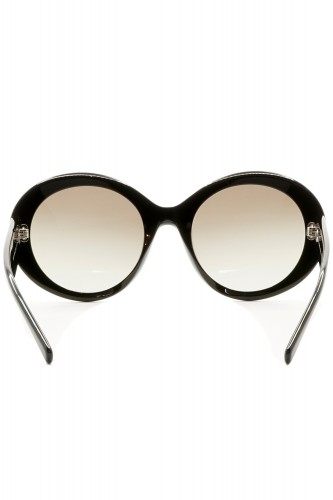 Giorgio Armani - Occhiali da sole in celluloide tondi per donna nero - AR8174