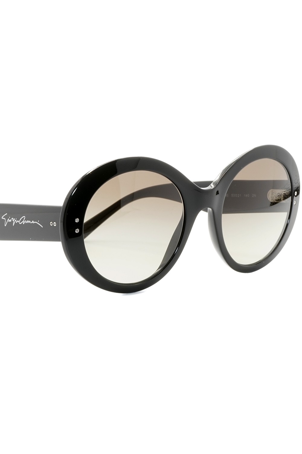 Giorgio Armani - Occhiali da sole in celluloide tondi per donna nero - AR8174