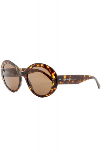 Giorgio Armani - Occhiali da sole in celluloide tondi per donna tartarugato -