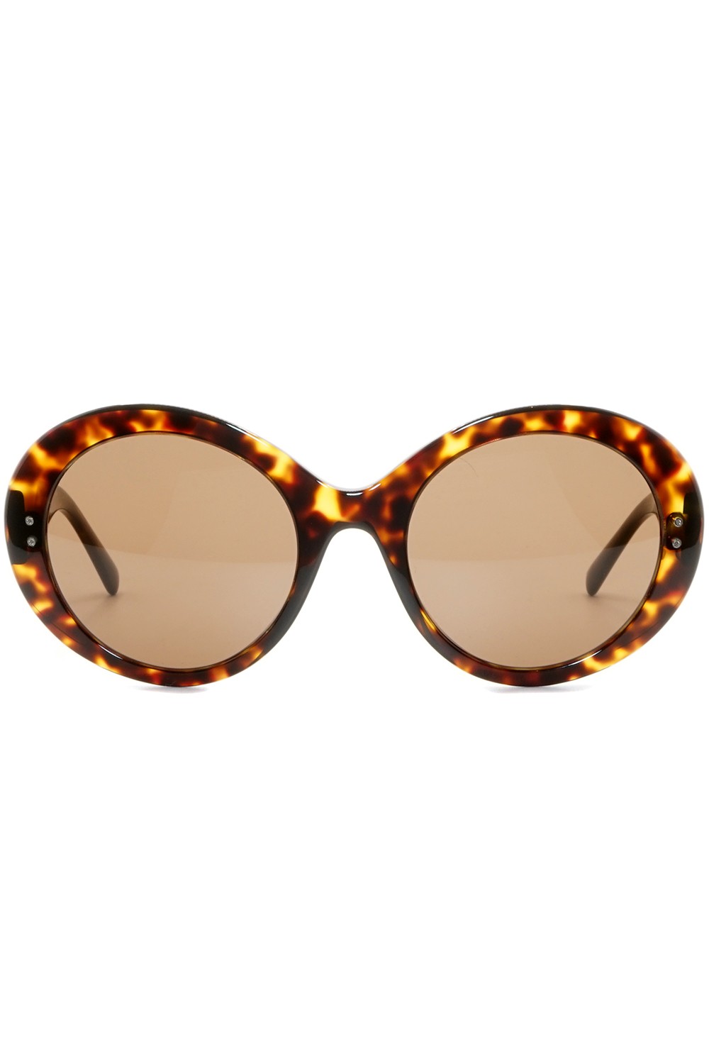 Giorgio Armani - Occhiali da sole in celluloide tondi per donna tartarugato -
