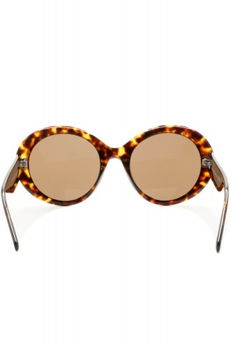 Giorgio Armani - Occhiali da sole in celluloide tondi per donna tartarugato -