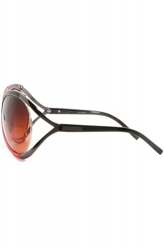 Valentino - Occhiali da sole in celluloide a farfalla per donna amarena -