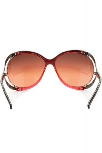 Valentino - Occhiali da sole in celluloide a farfalla per donna amarena -