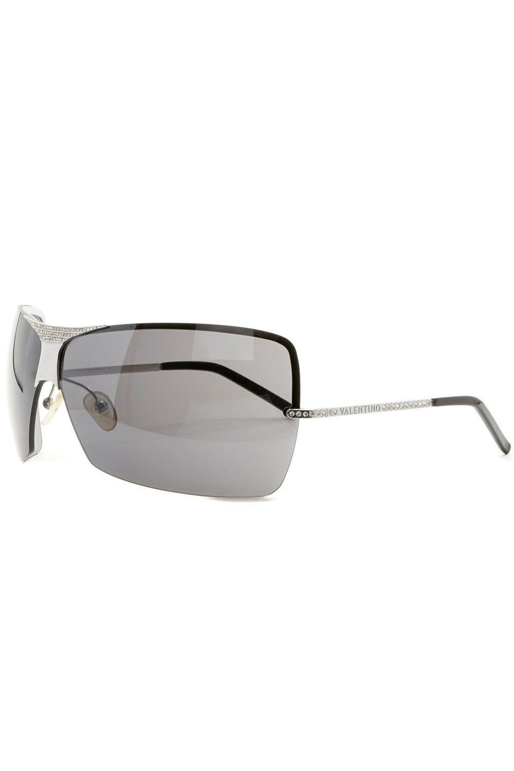 Valentino - Occhiali da sole in metallo avvolgenti per donna argento - 5492/S