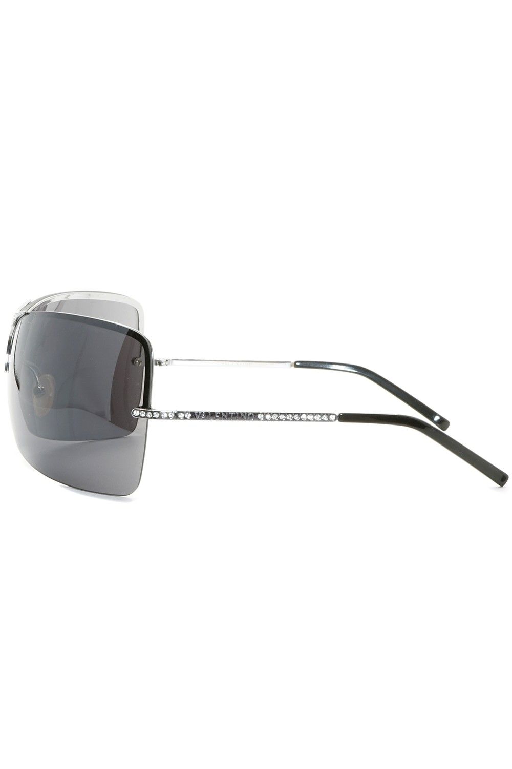 Valentino - Occhiali da sole in metallo avvolgenti per donna argento - 5492/S