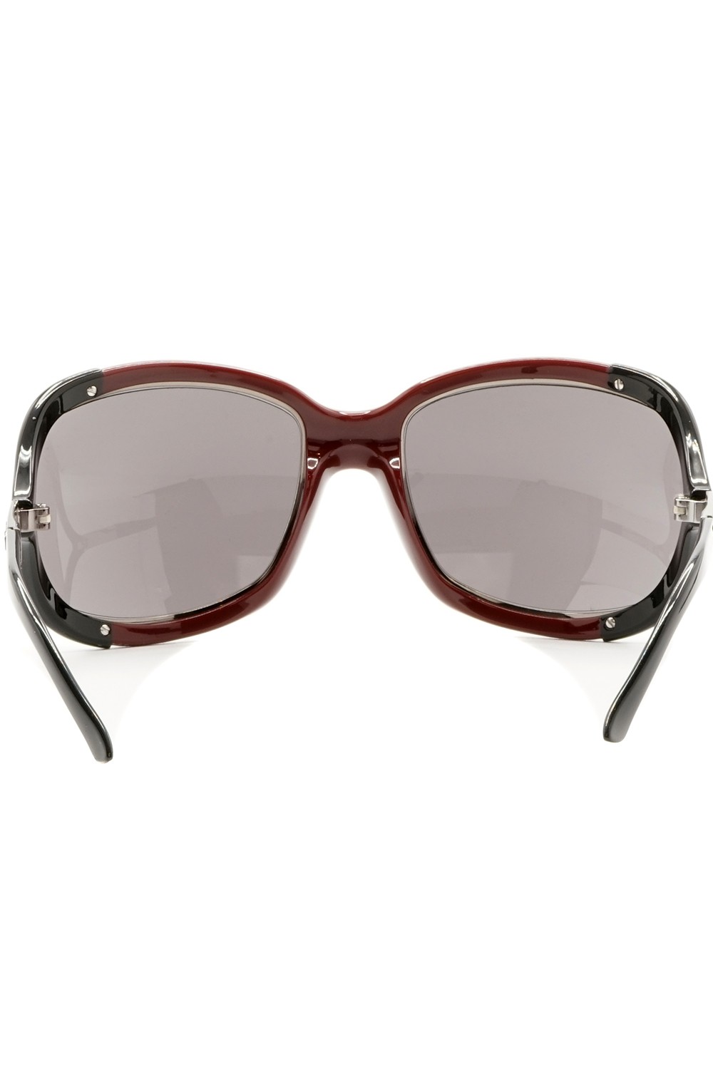 Valentino - Occhiali da sole in celluloide squadrati per donna bordeaux -