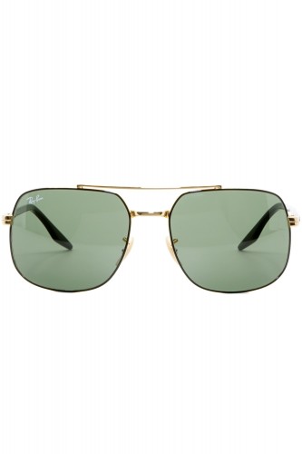 Ray-Ban - Occhiali da sole in metallo squadrati unisex nero/oro - RB3699 9000/31