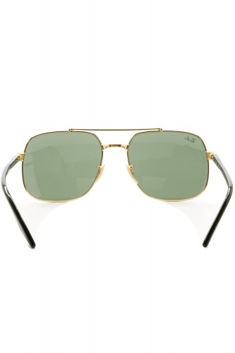 Ray-Ban - Occhiali da sole in metallo squadrati unisex nero/oro - RB3699 9000/31