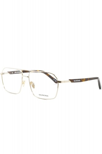 Balenciaga - Occhiali da vista in metallo rettangolari unisex oro - BB0248 002