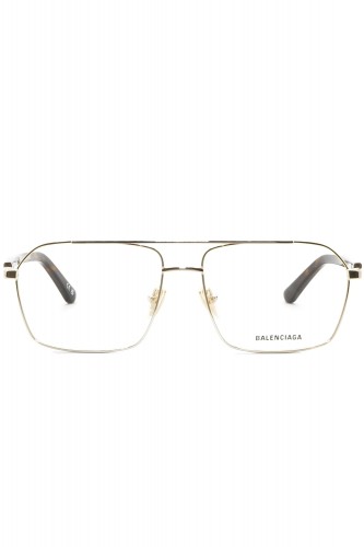Balenciaga - Occhiali da vista in metallo rettangolari unisex oro - BB0248 002 2