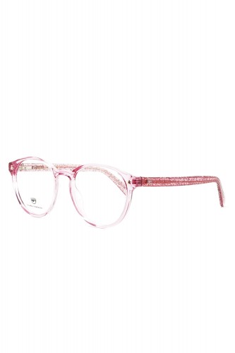 Chiara Ferragni - Occhiali da vista in celluloide tondi per ragazza rosa -