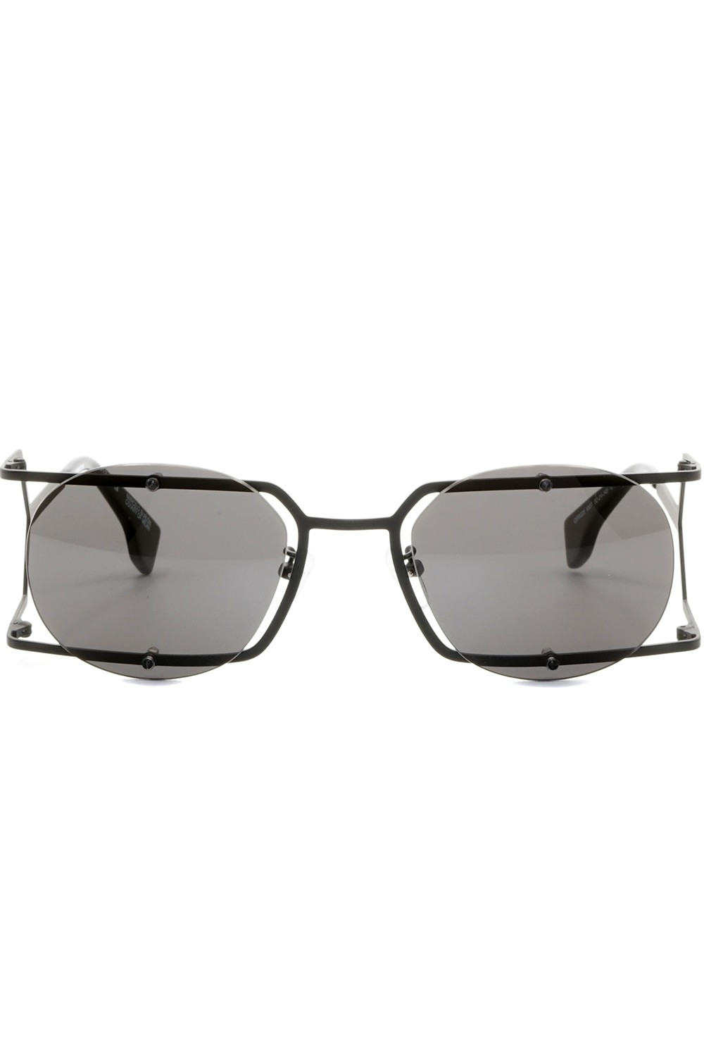 Marcelo Burlon County Of Milan - Occhiali da sole in metallo tondi unisex nero