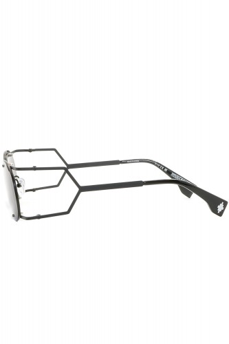 Marcelo Burlon County Of Milan - Occhiali da sole in metallo tondi unisex nero