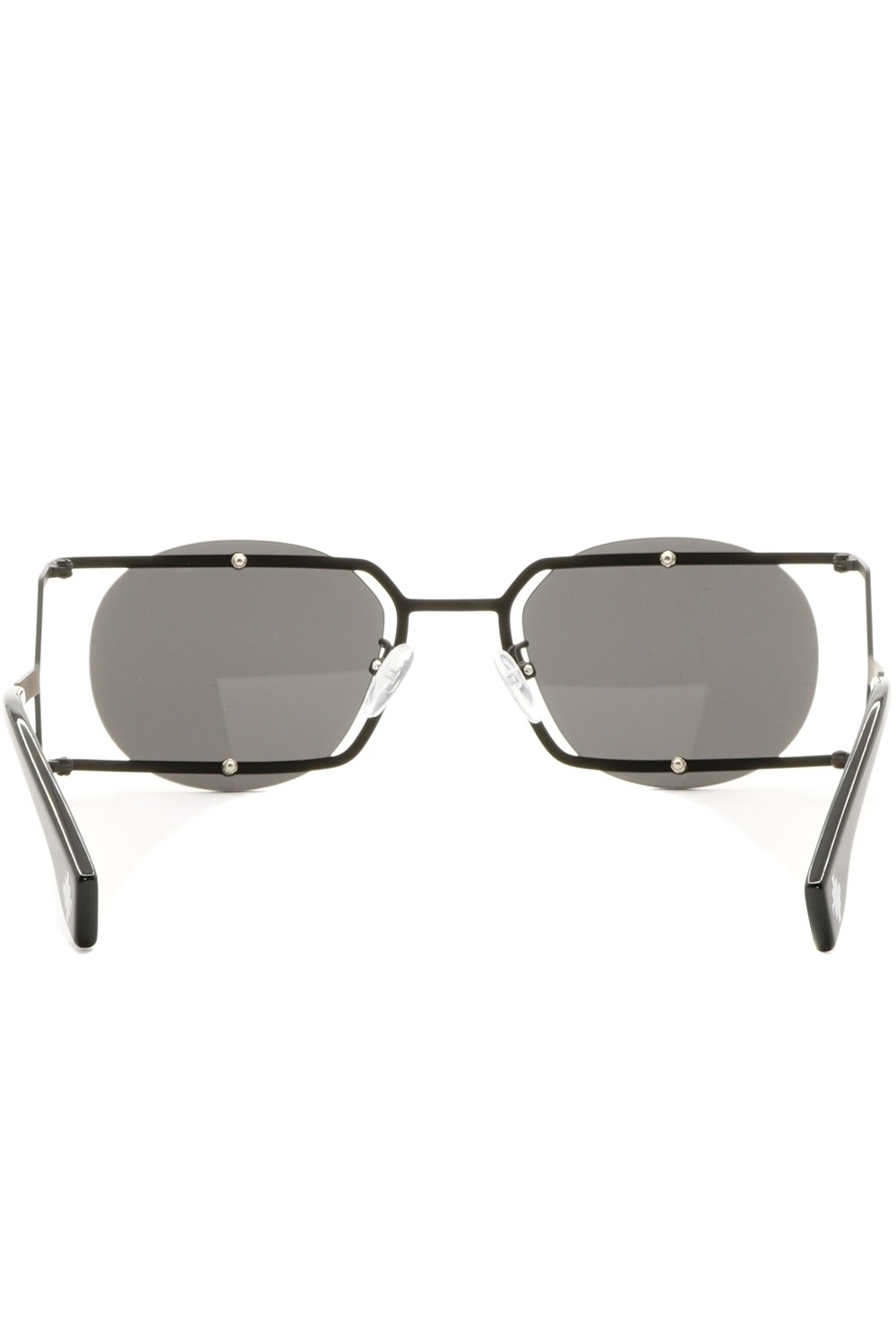 Marcelo Burlon County Of Milan - Occhiali da sole in metallo tondi unisex nero