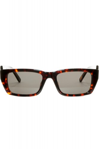 Palm Angels - Occhiali da sole in celluloide rettangolari unisex tartarugato -