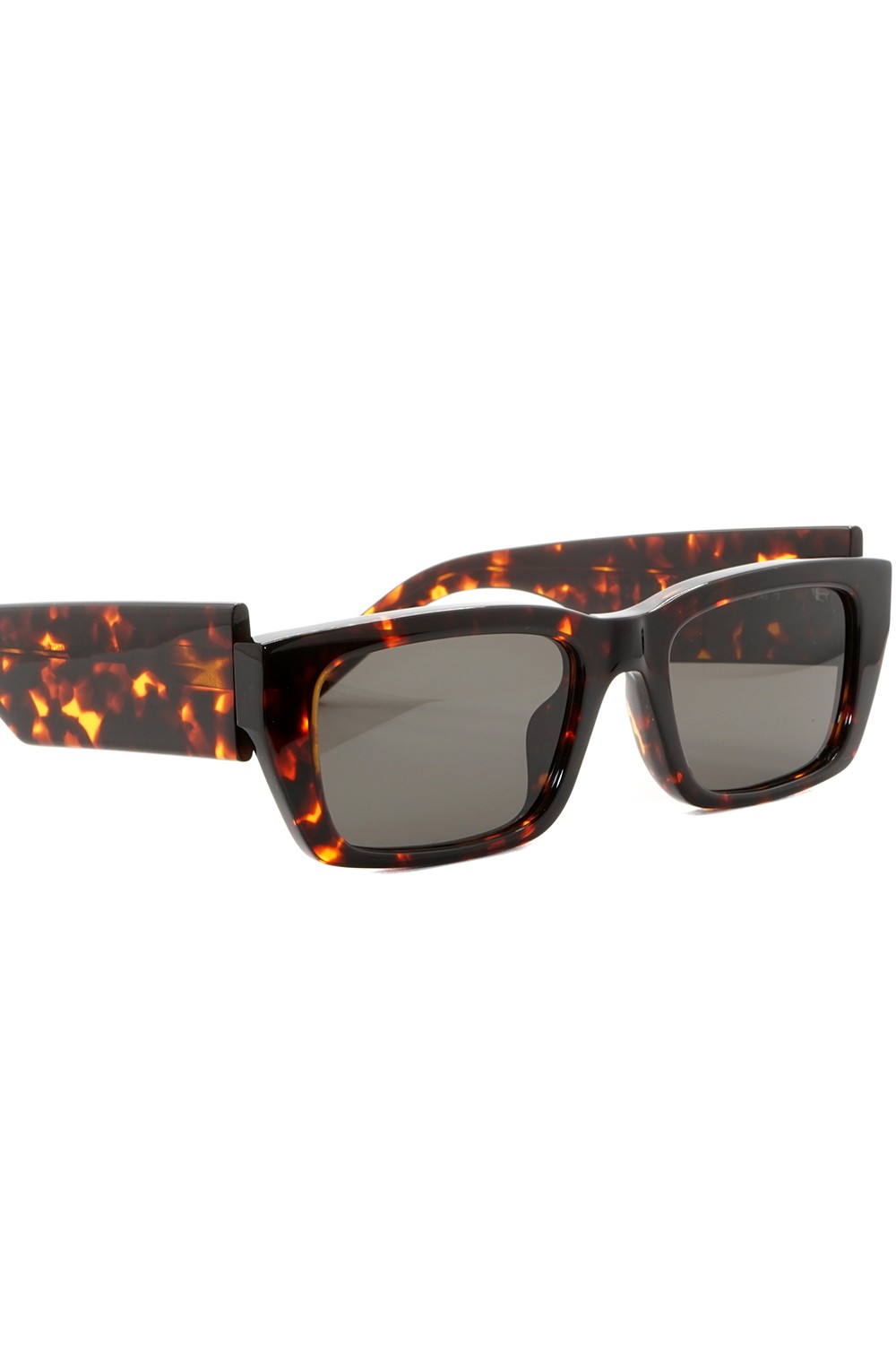 Palm Angels - Occhiali da sole in celluloide rettangolari unisex tartarugato -