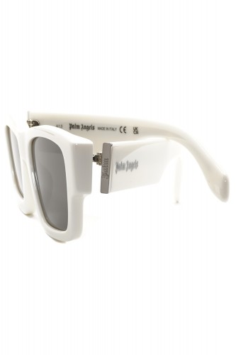 Palm Angels - Occhiali da sole in celluloide squadrati unisex bianco - PERI021